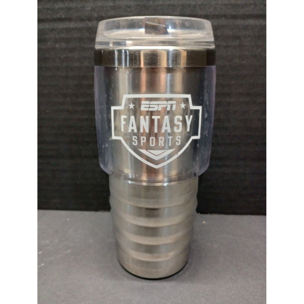 ESPN Fantasy Sports VisionUSA Silver Tumbler 17oz